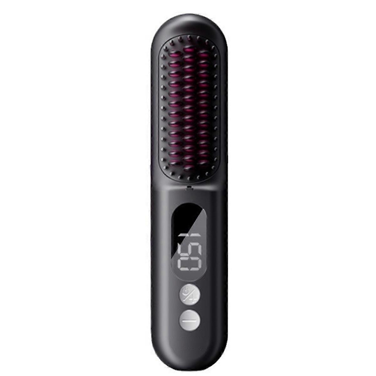 Portable Straightening Brush, Ionic Hot Comb, USB Rechargeable