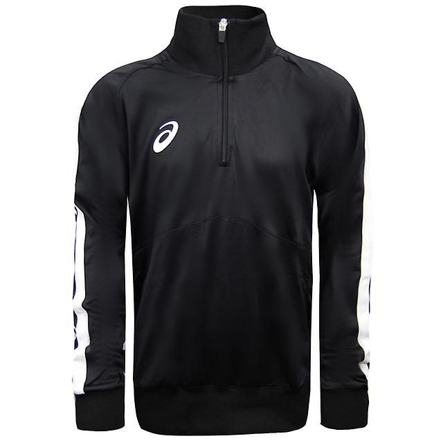 Asics Floorball 1/2 ZipUp Warm Up Long Sleeve Kids Black Track Top 121711JR 0904