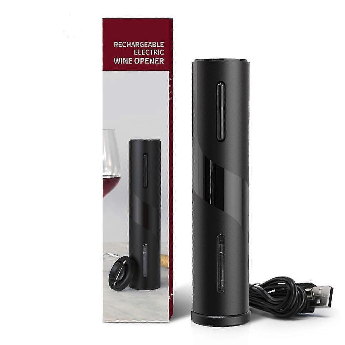 Electric Wine Opener Gift Kit For Wine Lover, Cordless Bottle Opener Automatic Corkscrew For Wine Enthusiast, Set Includes Electric Opener, Foil Cutte