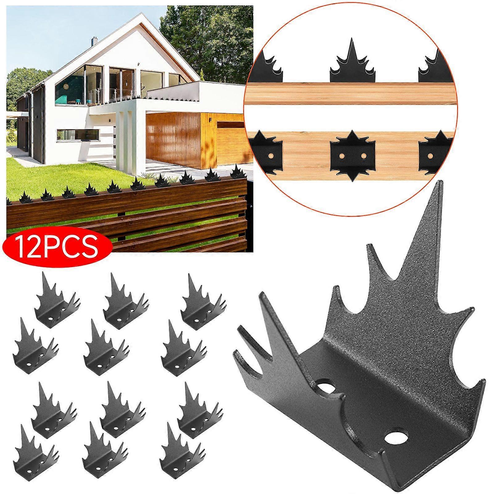 12 Pc Security Fence Spikes  Intruder Deterrent Fence Wall Spikes
