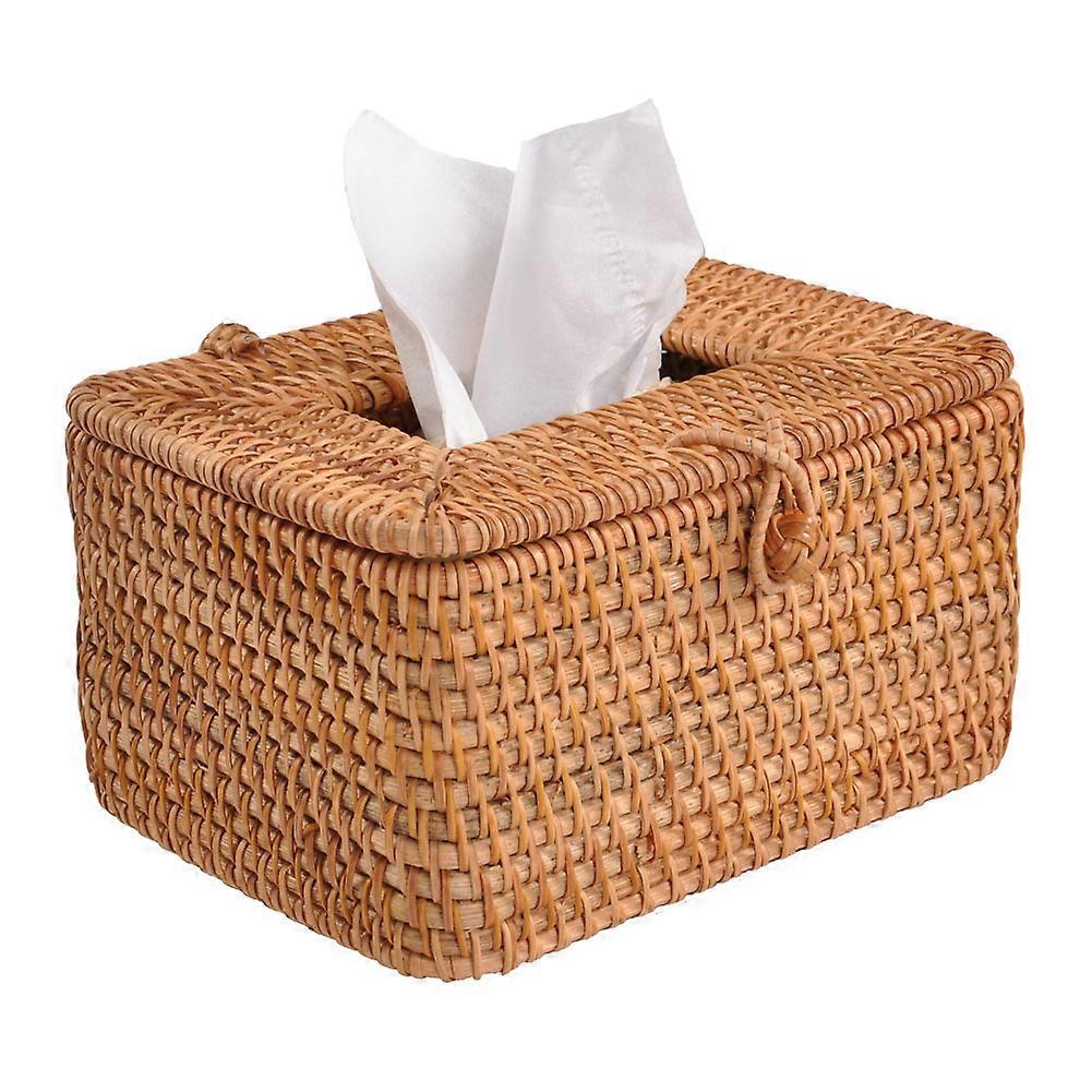 Rattan Woven Tissue Box Cover Holder
