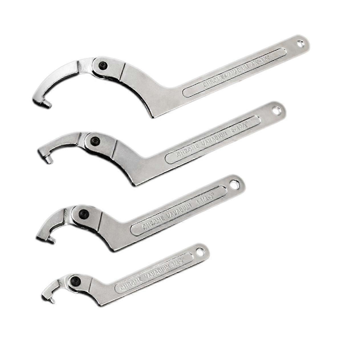Crescent Wrench Set Adjustable C-Pin Wrench Hook Wrench for Tightening and Locking of Vehicle Mecha