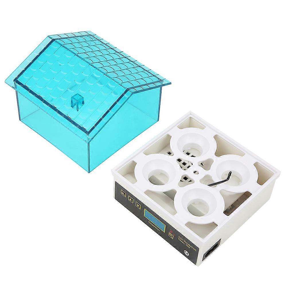 Mini semi-automatic incubator and hatcher for 4 eggs