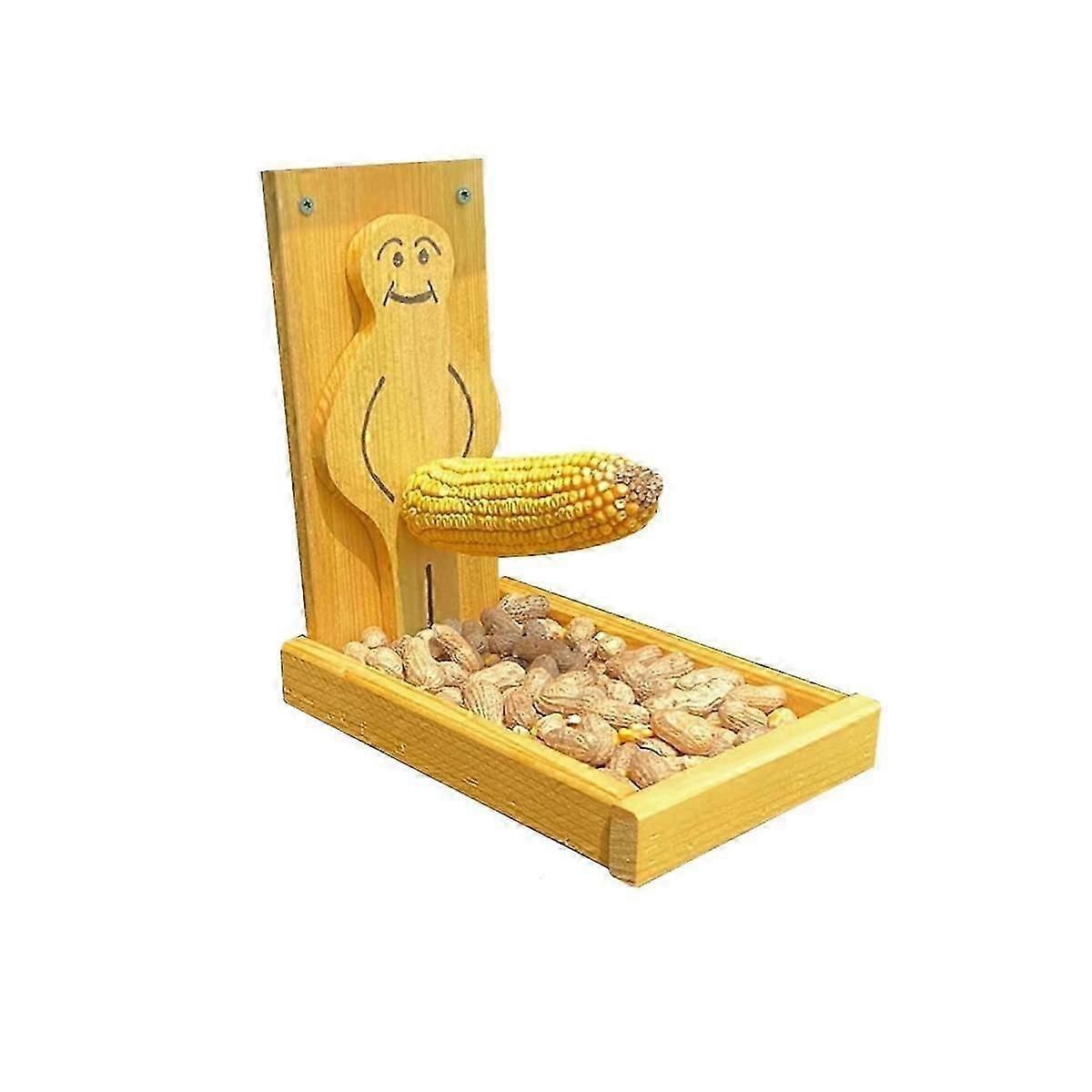 Αστείος Proud Man Squirrel Feeder Τροφοδότες άγριων πουλιών Ξύλινη διακόσμηση Squirrel Feeder συμβατό με Garden Outs