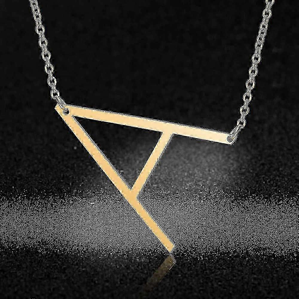 100% acier inoxydable Nom initial Pendentif Collier pour femmes En gros Alphabet A-z 26 Lettres Mode Colliers
