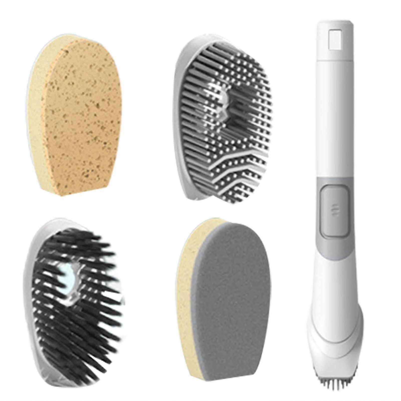 Dish Brush With Soap Dispenser Replaceable Brush Head Kitchen Brushes