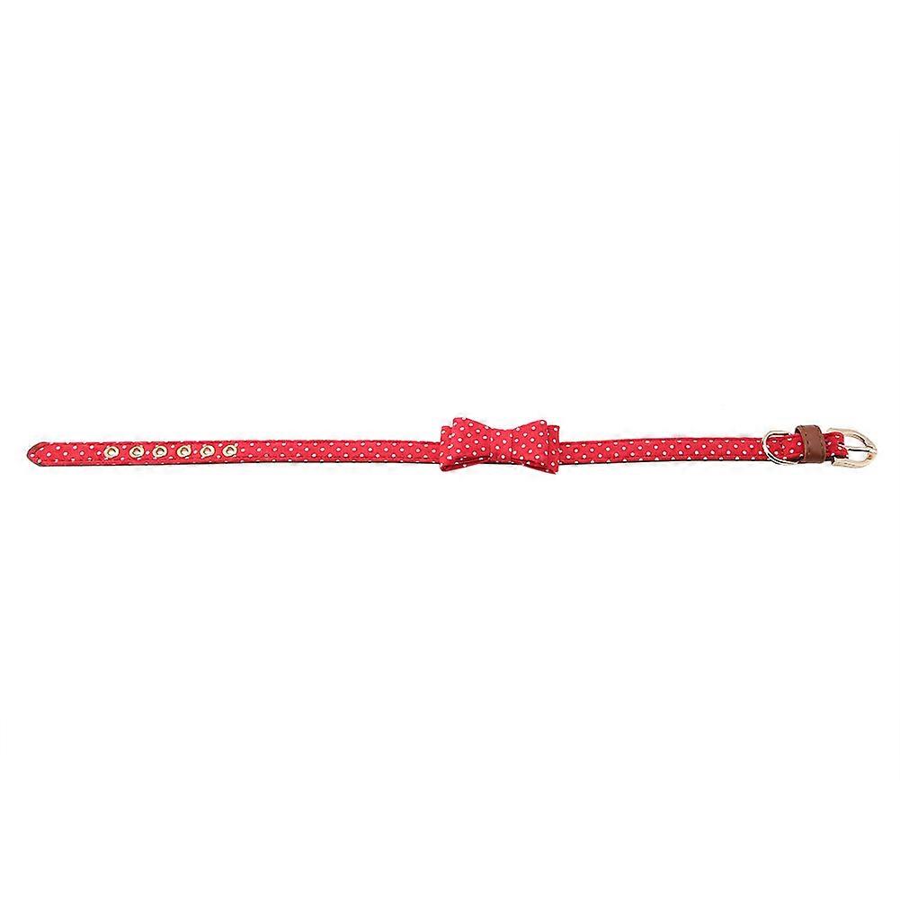 Pet Polka Dot Collar with Bow Tie