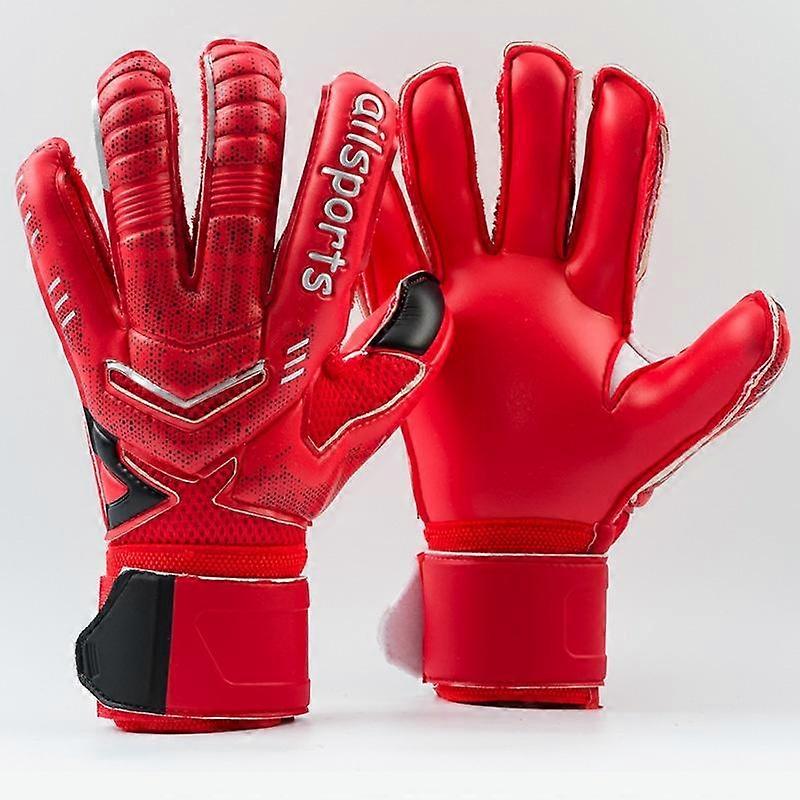 Professional Goalkeeper Gloves Big Strong Finger Protection Soccer Thick Latex Slip Goal Keeper Gloves 4 Colors Number 5-11