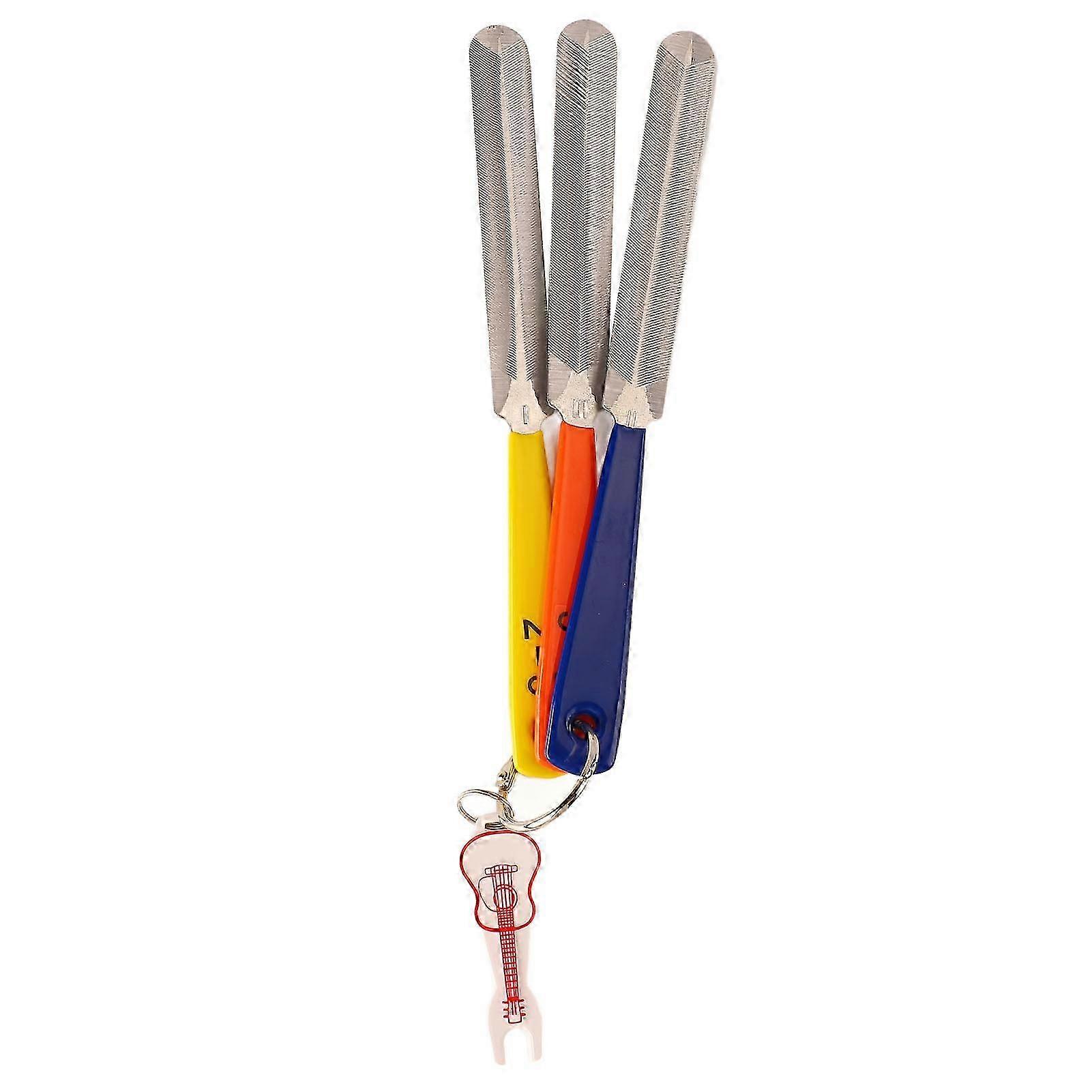 Guitar Nut Slotting File Stainless Steel Electric Guitar Nut File Set Portable String Pitch Adjustment Tool