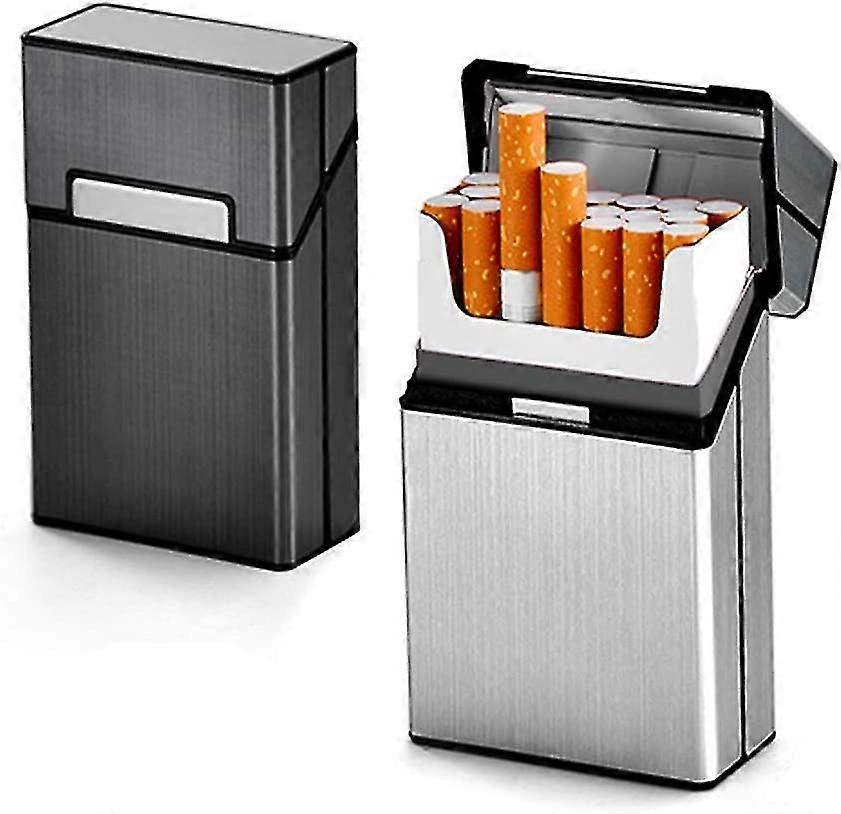 2 Paket Sigara Kılıfı, Alüminyum Sigara Kılıfı Flip 20 Sigara Tutar, Erkek ve Kadın