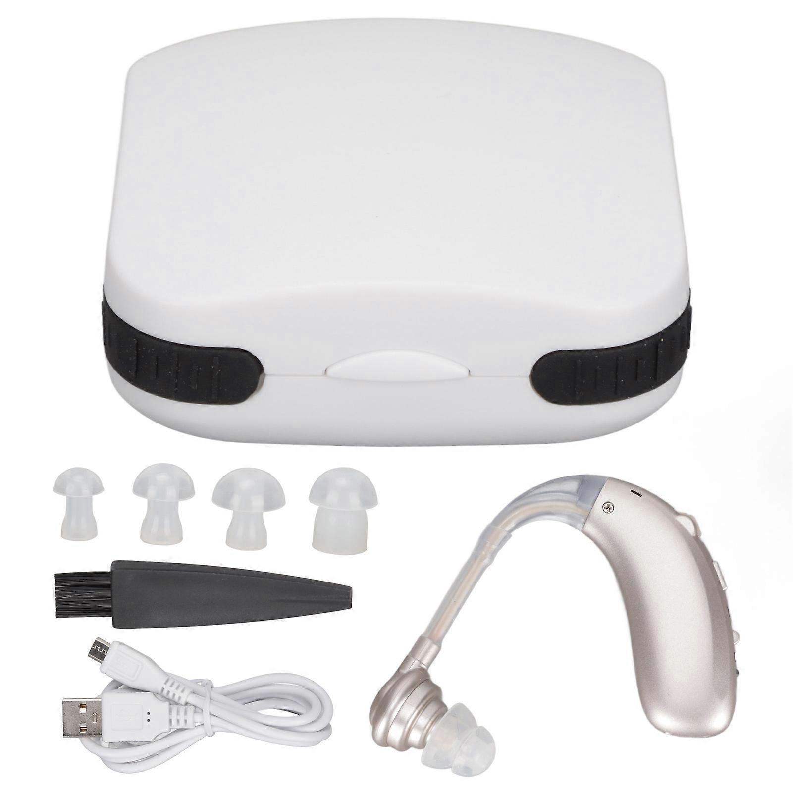 Hearing Aids USB Rechargeable 6 Level Volume Wireless Sound Amplifier for Left Right Ear