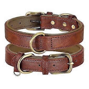Soft Leather Padded Adjustable Pet Dog Collars-Yvan