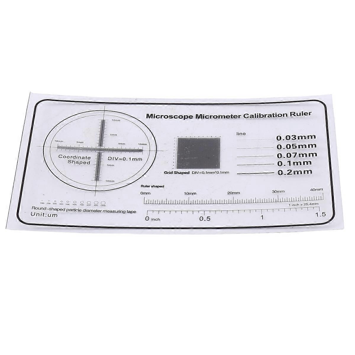 Microscope Correction Ruler Optical Micrometer Correction Sheet Detection Film Calibration Plate