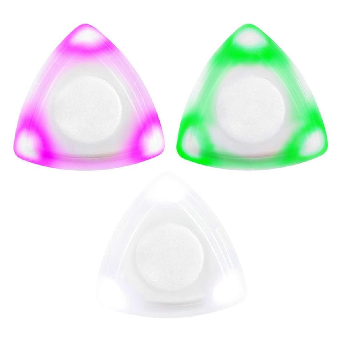 3PCS LED Guitar Pick Bass Plectrum Light up Beat Pick Glowing Picks