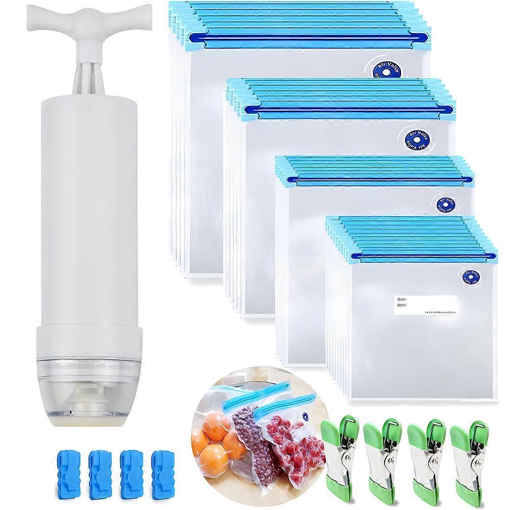 真空低温烹调烹饪袋 - 15 件套 |不含 BPA 的可重复使用真空密封袋，带空气阀，适用于 Joule 和 Anova 炊具