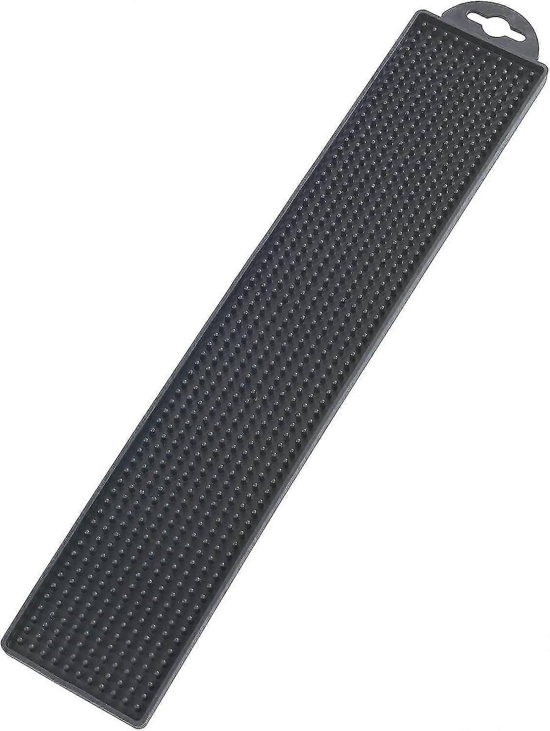 Slim Drainer Mat 50.5*8*1cm Black, Dish Drainer, Soft Silicone