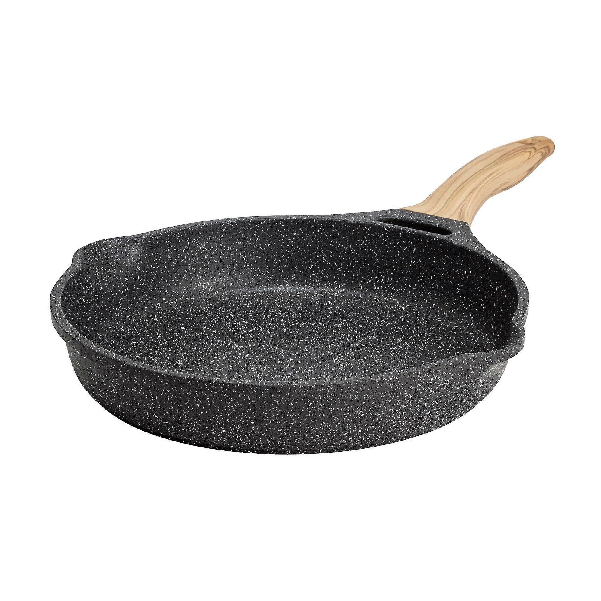 12-Inch Cast Aluminum Fry Pan in Charcoal Speckle, Non-Stick Cooking Surface