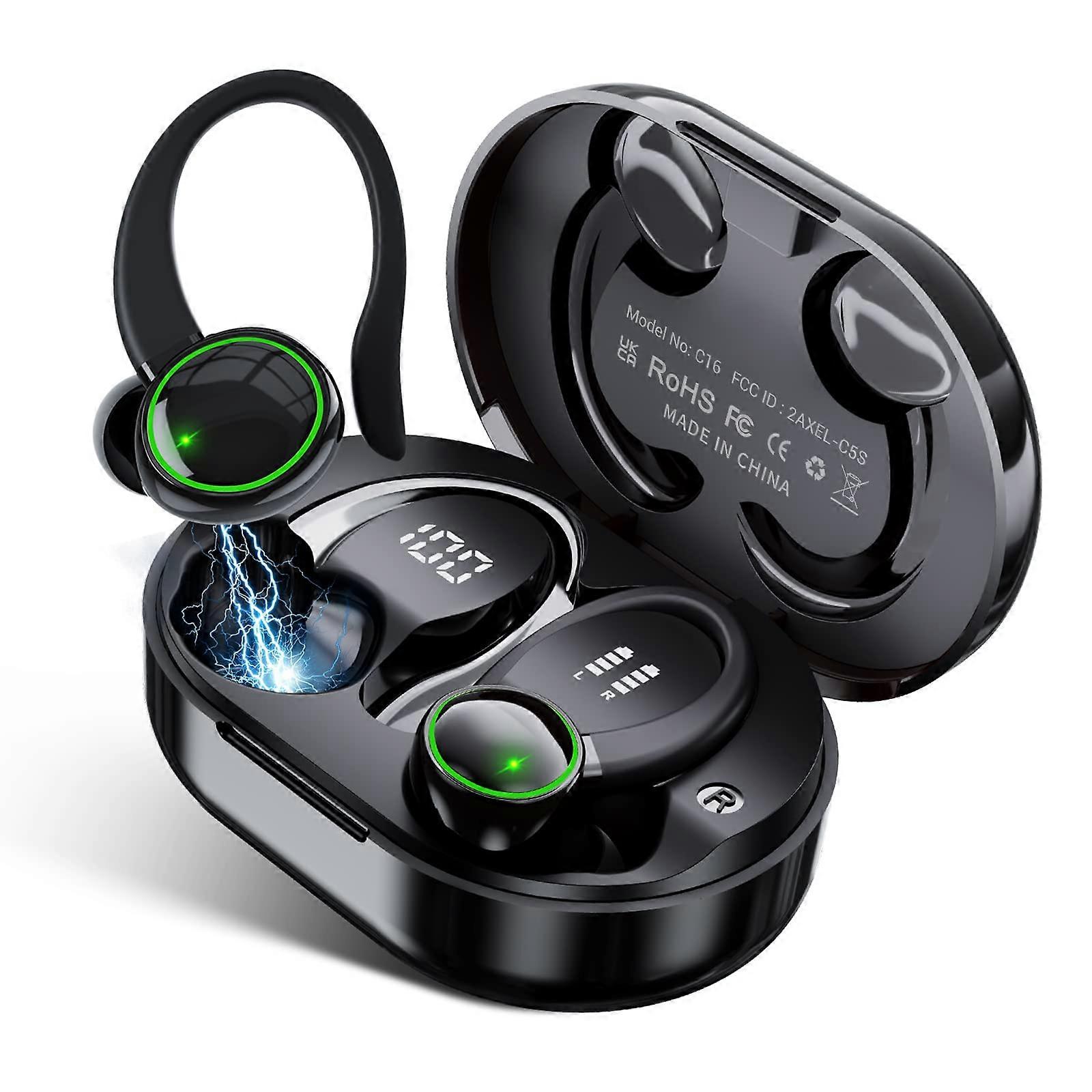 Lenovo Tab M9 Bluetooth 5.3 Headphones Stereo 3D with Earhook and 40 Hours Touch Control Battery Life