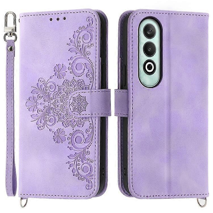 Compatible For OnePlus Nord CE4 5G Leather Case Wallet Phone Cover with Hand Strap and Shoulder Strap