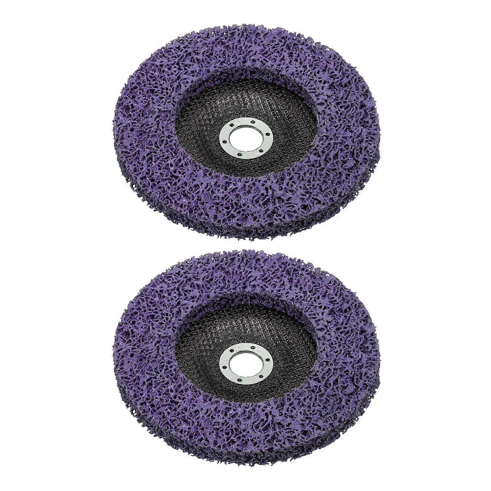 2pcs 7x7/8 Inch Strip Disc Stripping Wheels for Angle Grinder, Purple, Remove Paint, Rust, Welds, and Oxidation