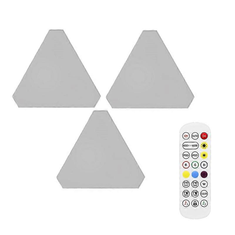 Triangle Splicing Intelligent Sound Control Quantum Light Atmosphere Lighting With Remote Control, US Plug