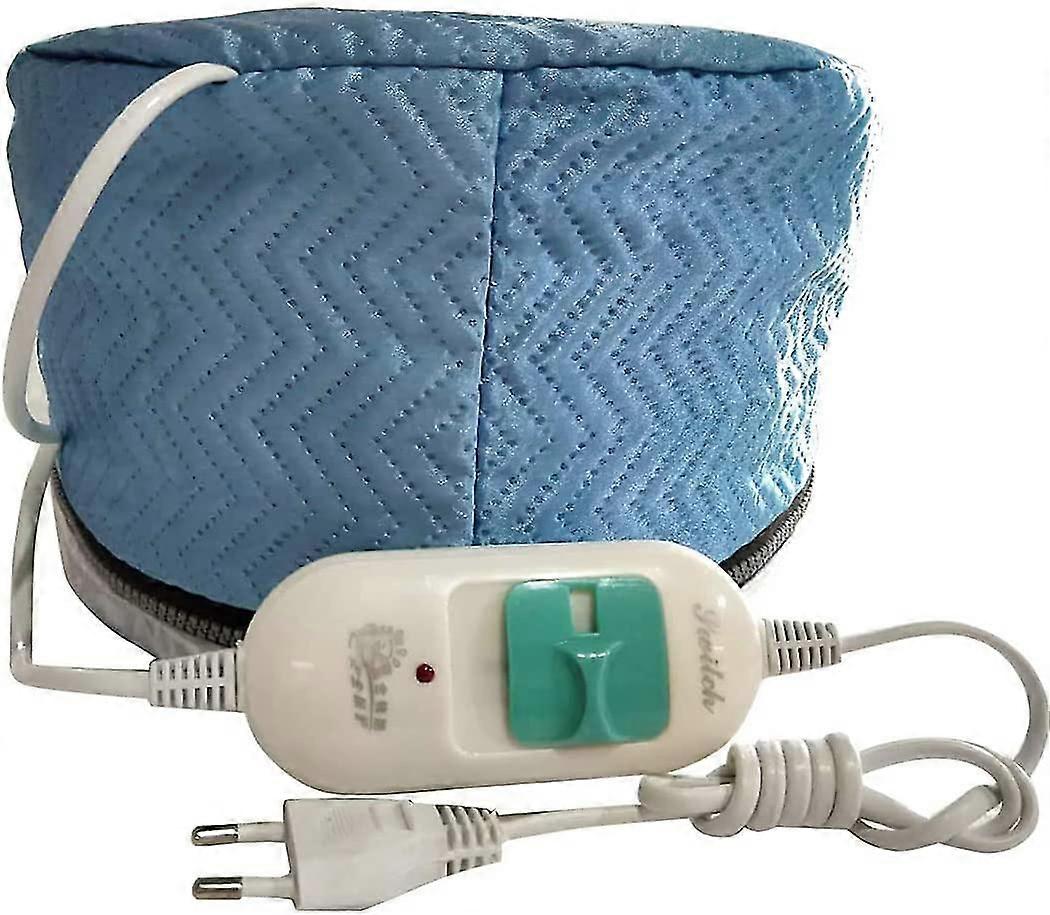 ヘアトリートメントスチームキャップ、ヒートハット3モード温度制御療法とサーマルスパヘアスタイリングスチーマーハット(青)