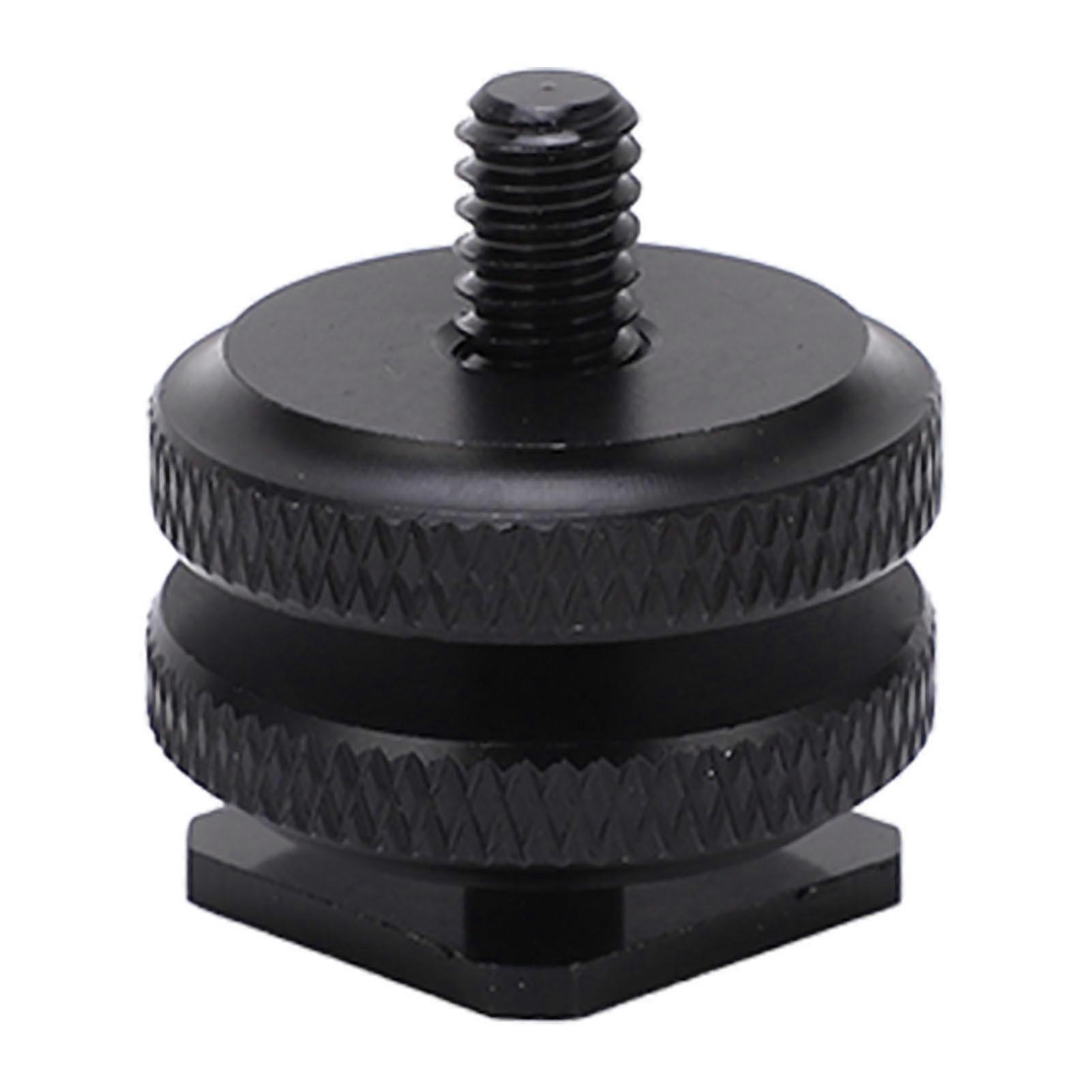 1/4 inch dual nuts camera flash bracket adapter tripod screw adapter flash bracket for camera accessories