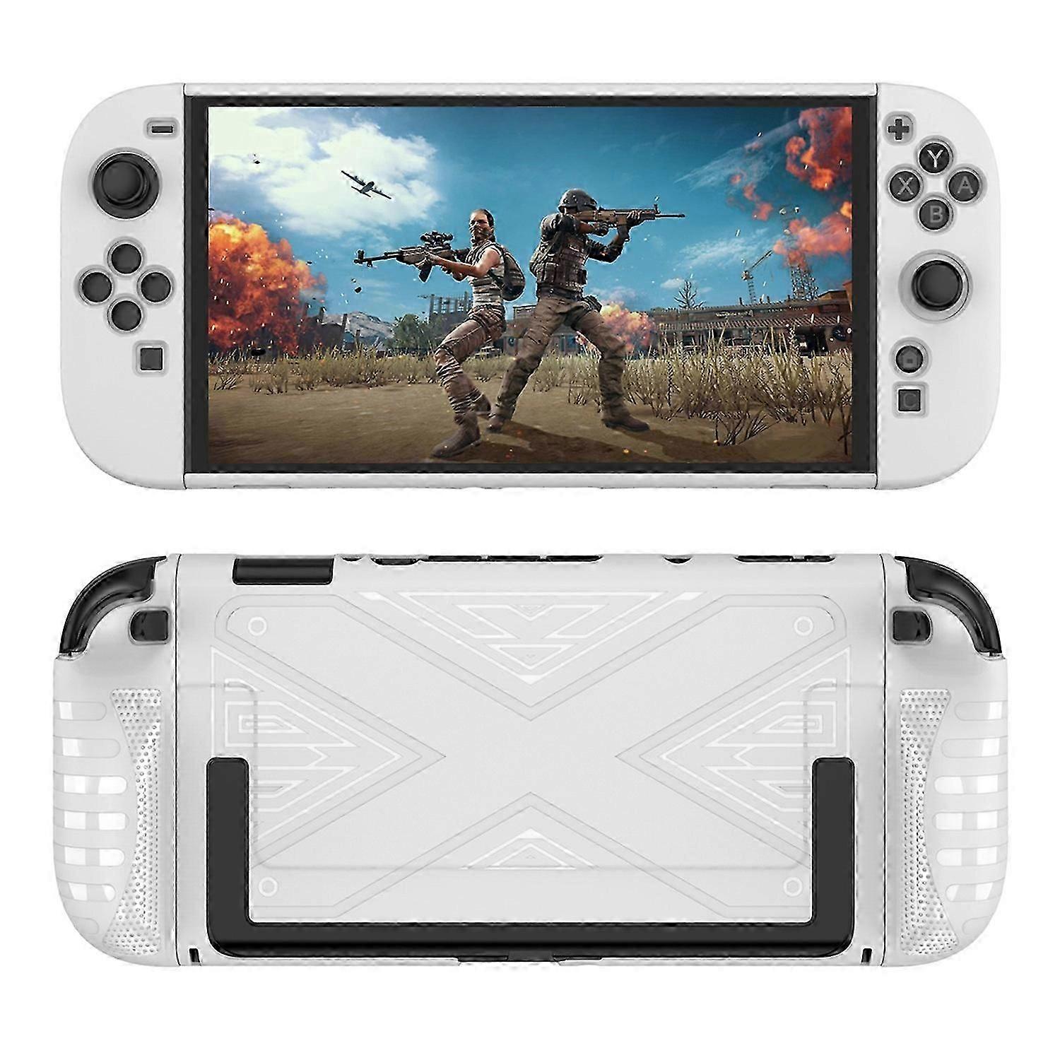 For Nintendo Switch 2 Console Case With Stand Tpu + Pc Detachable Protective Cover Accessory - White