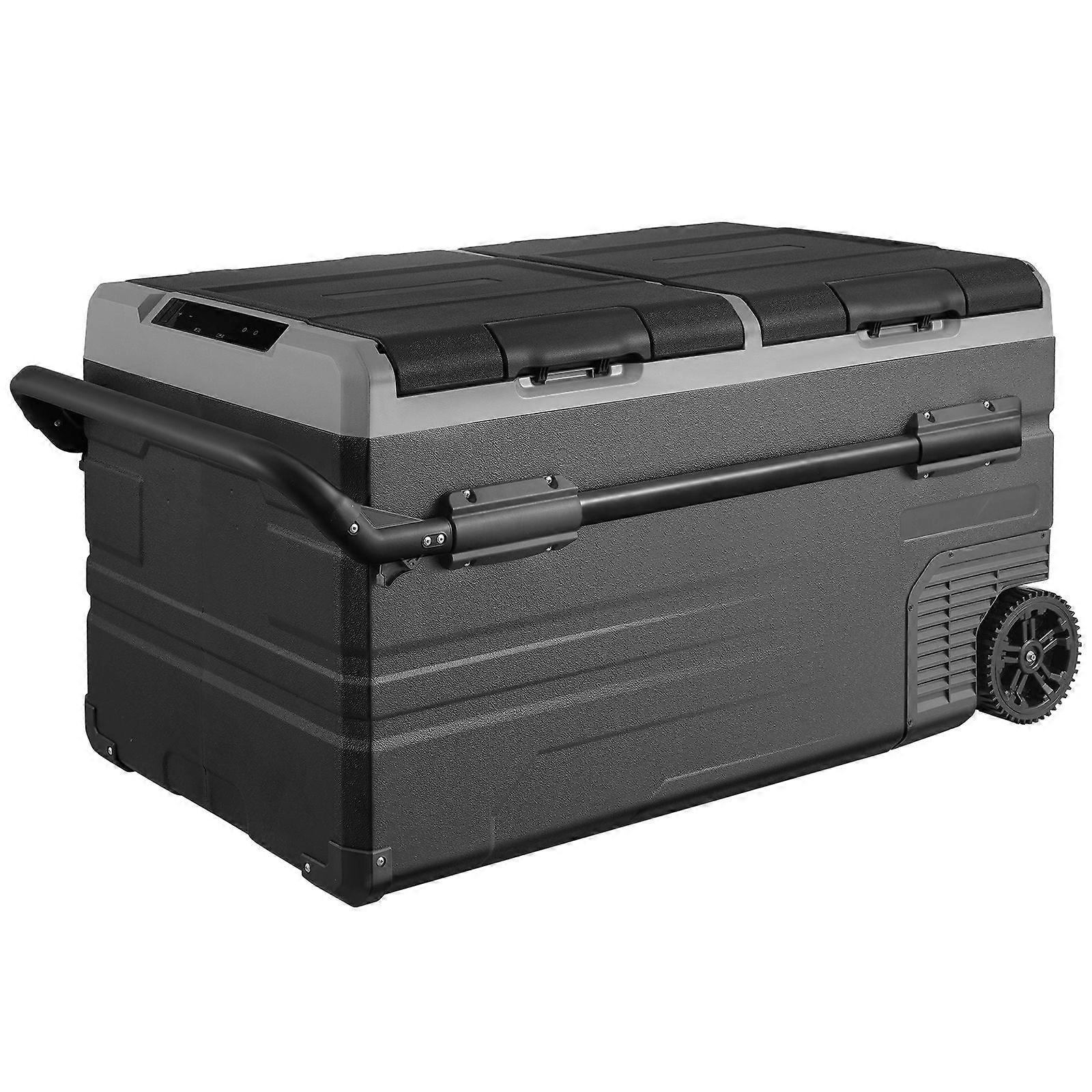 Frigorifero per auto, 12 Volt, 115 L Congelatore portatile a doppia zona, -4-68, 12/24V CC e 100-240V CA Frigorifero a compressore per esterno, Campin