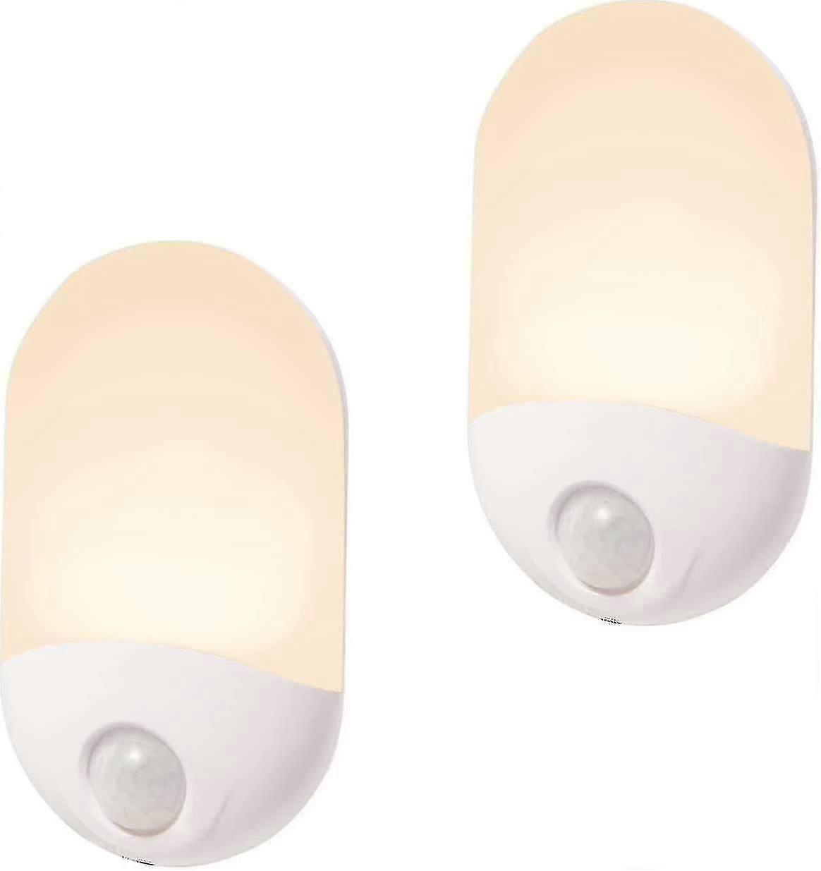 Led Motion Sensor Night Light Energy Saving Plug In For Children's Room ( Warm White)