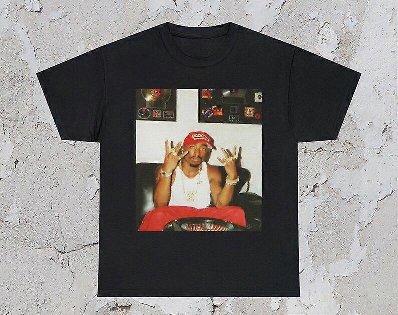 تي شيرت 2Pac | 90 ملابس الهيب هوب | للجنسين | كلاسيك فيت | قميص مغني الراب | قميص توباك-AQP209