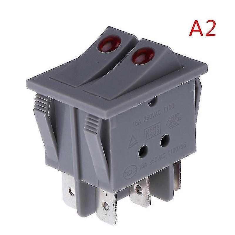 Rk1-23 Oil Heater Switch On/off Rocker Switch 250v/16a with Double Buttons 1pcs