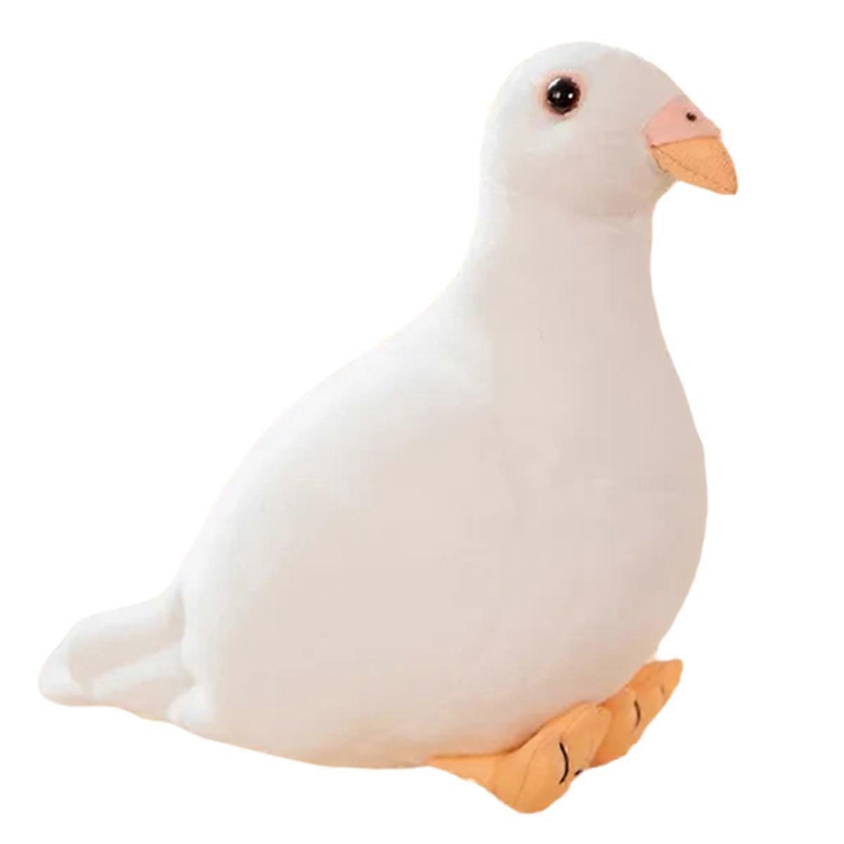 Vogel Plüschtier Simulation Taube Niedliche Tierpuppe Weiß