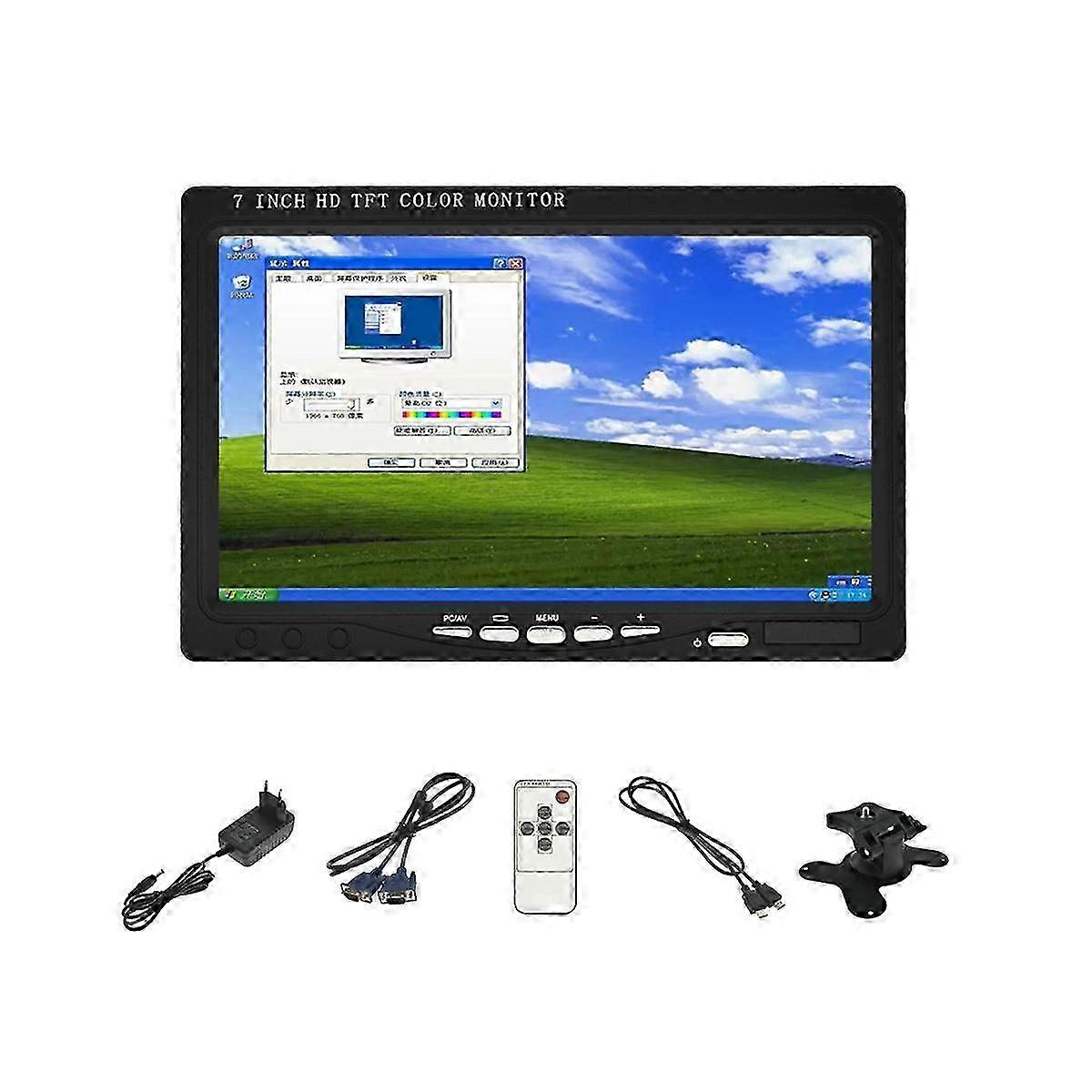 7Inch HD VGA Car Rear View Reversing Monitor with Video Display for Vehicle Backup Accessories