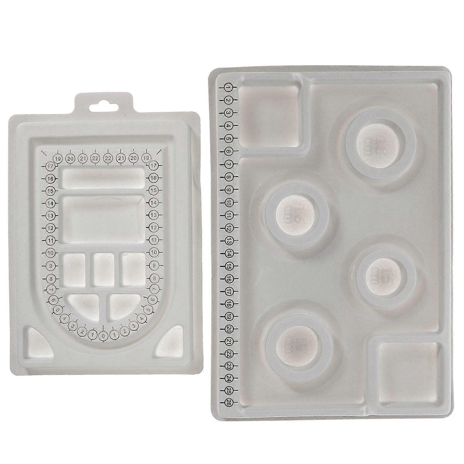 2pcs DIY Schmuck Perlenbrett Perlen Design Board zum Erstellen von Armbändern Halsketten Schmuck