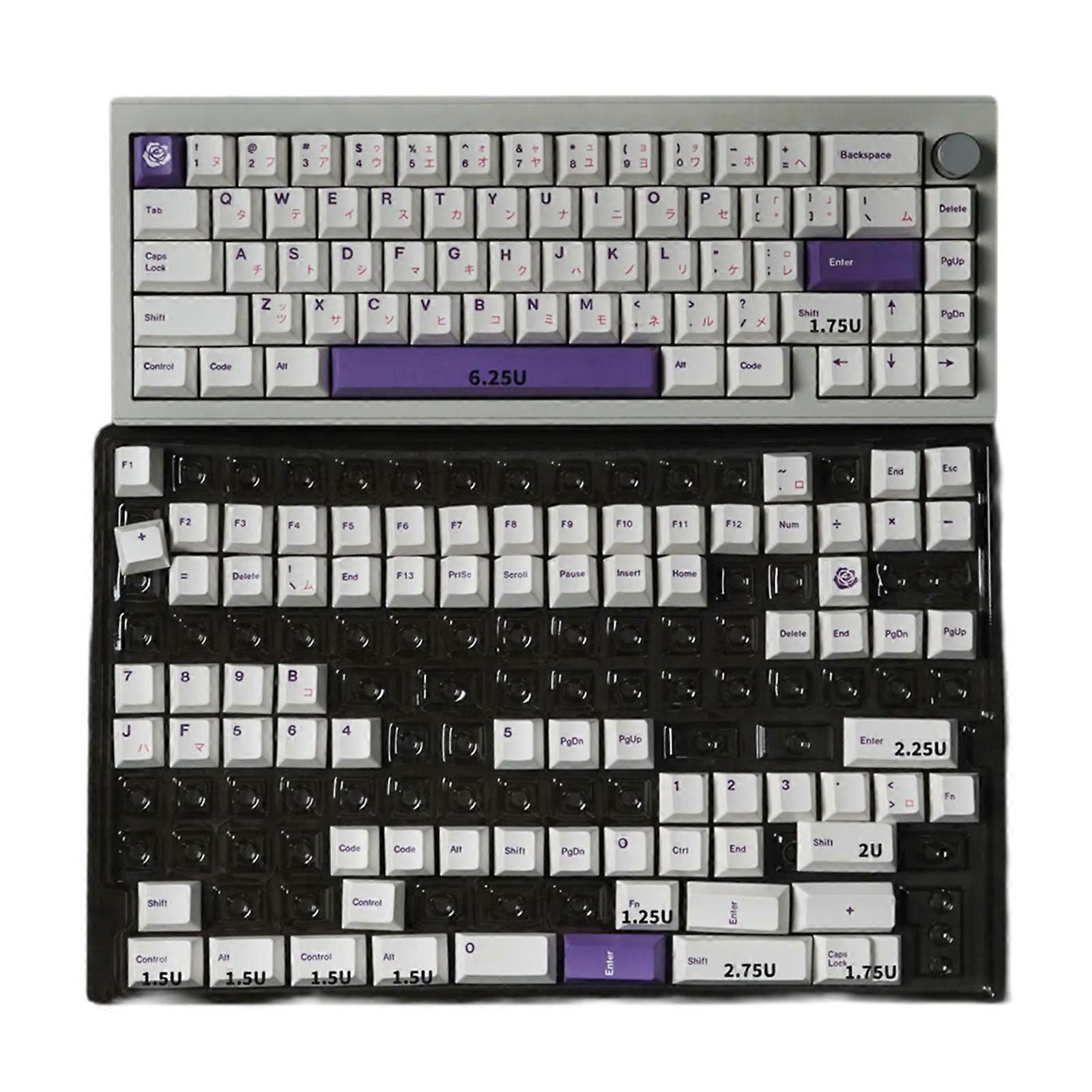 Keyboard Keycaps 146PCS Rose Keycaps Set Cherry Profile for Mechanical Keyboards