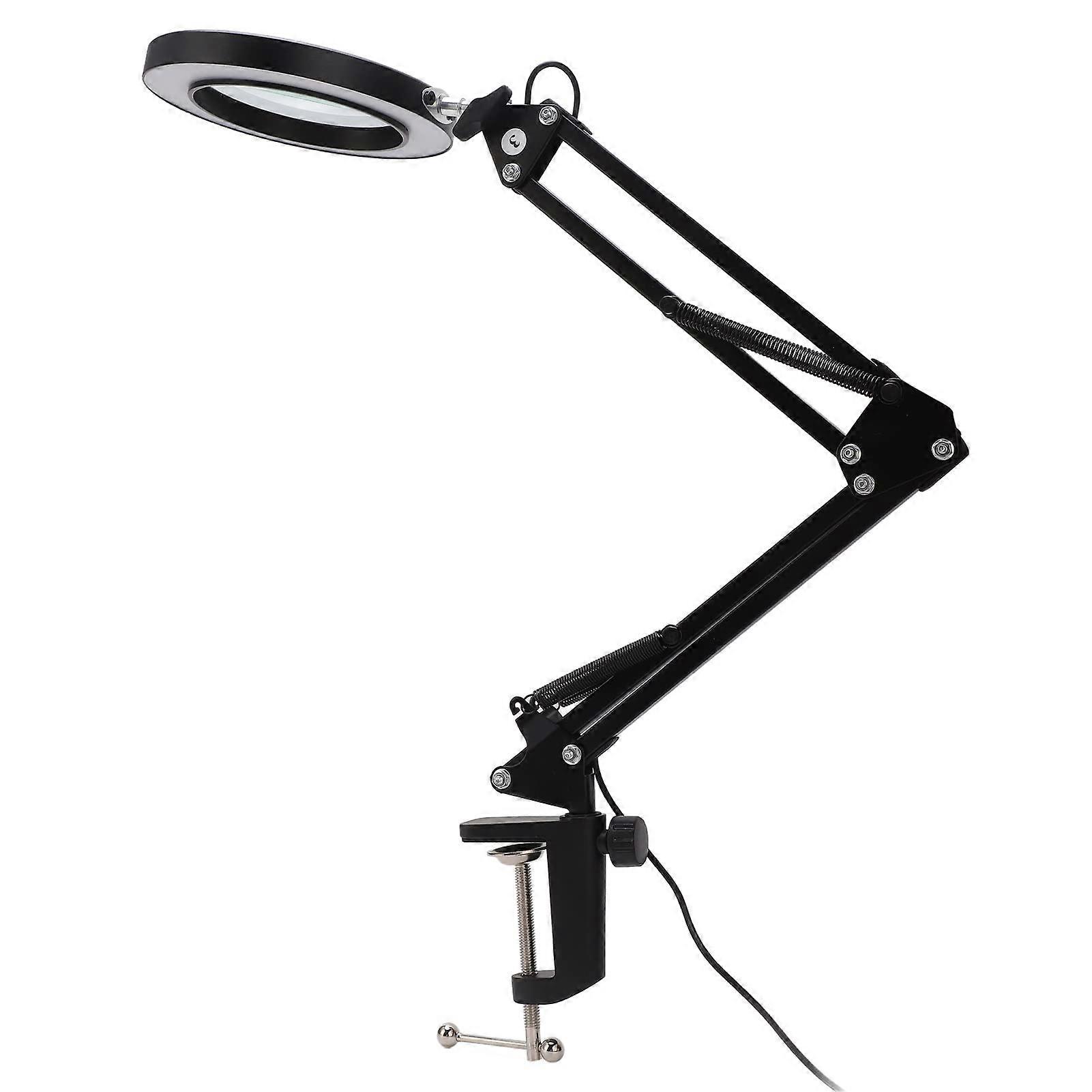 LED clip light with 5 fluorescent tubes for brightness, brightness workbench desk lamp for industrial repairs and craft lighting.