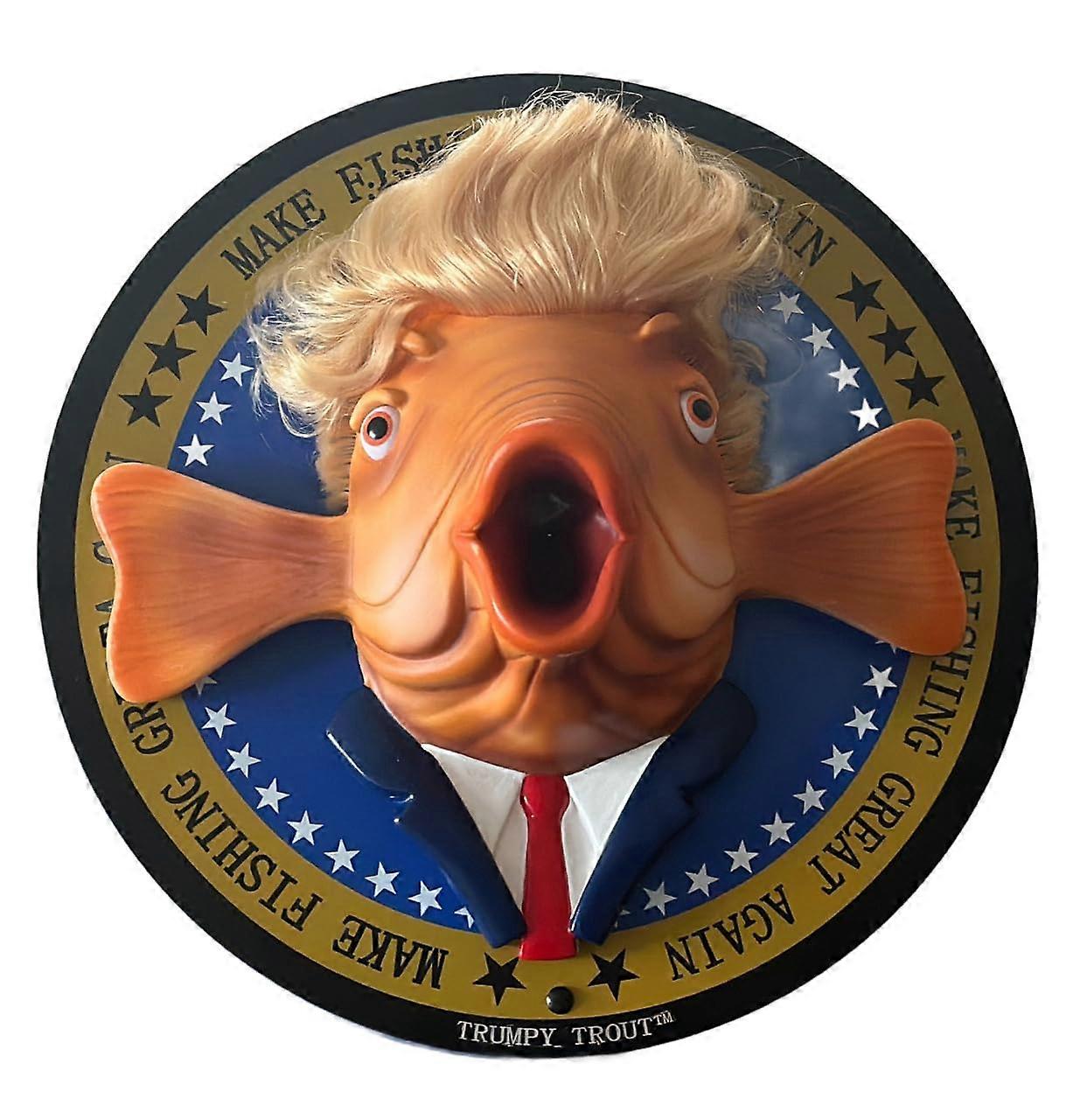 Fish Toy | Hilarious Animated Talking Fish | Wall Mount or Desk Display | High Fidelity Speech and Big Personality