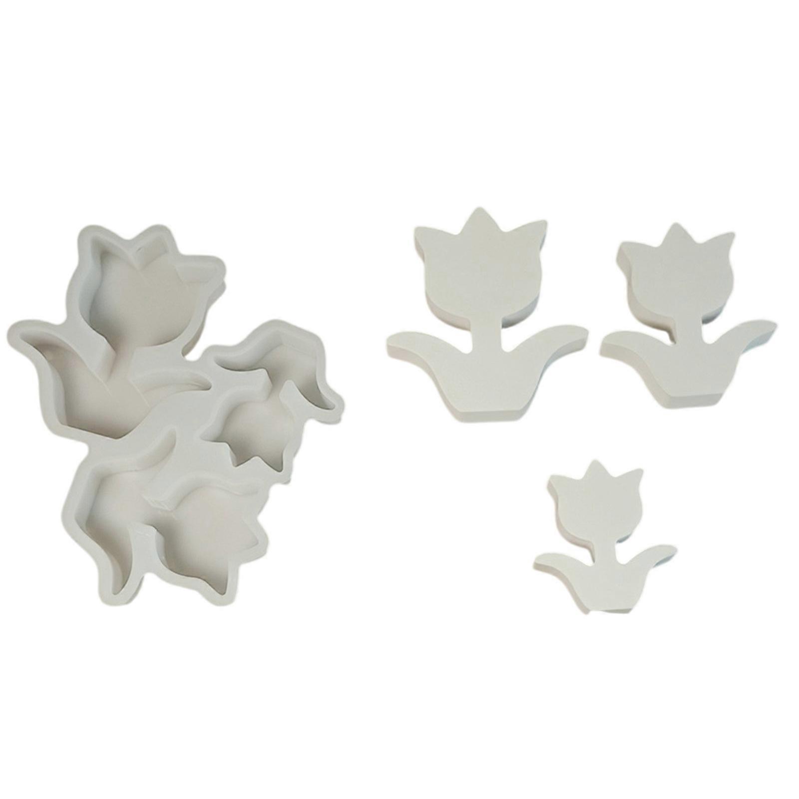 Tulips Molds Ornament Molds Silicone Mould Flowers Molds Baking Molds Concrete Molds Casting Molds for Home Decorations