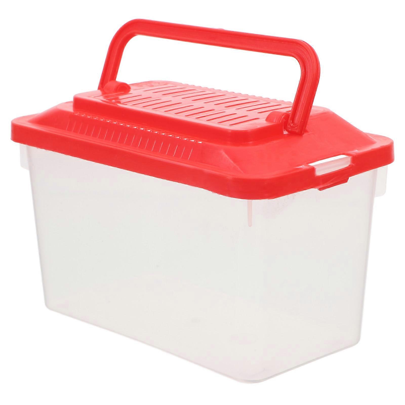 Aquarium Turtle Box Plastic Fish Tank for Storage 1 Handheld Container