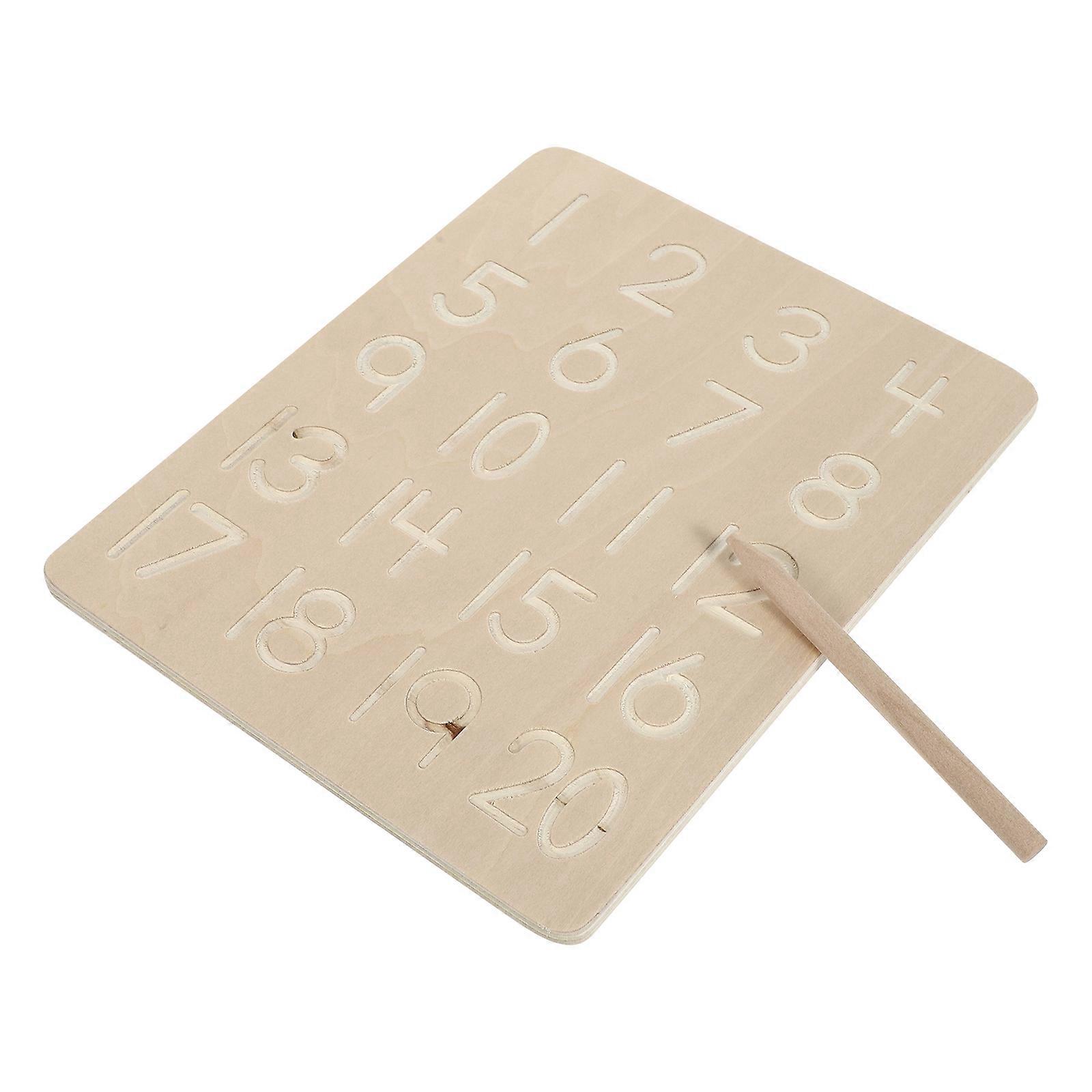 Wooden Concave and Convex Groove Board 1Set Ivory Children Plaything for Kids Cognitive Skill Boost