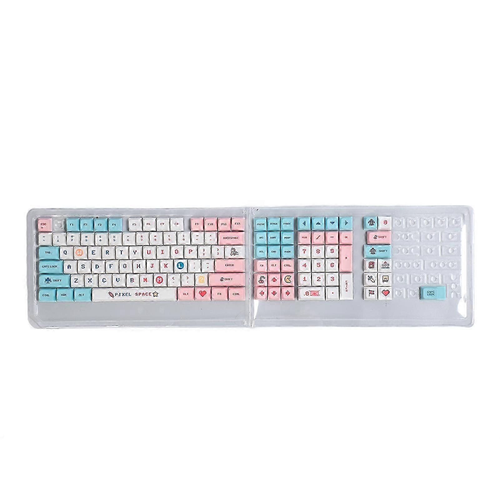 124 Keys PBT Ergonomic XDA Keycaps DIY Cute Mechanical Keycaps Compatible with Various Keyboard Sizes 61 64 68 72 82 84 87 104 108