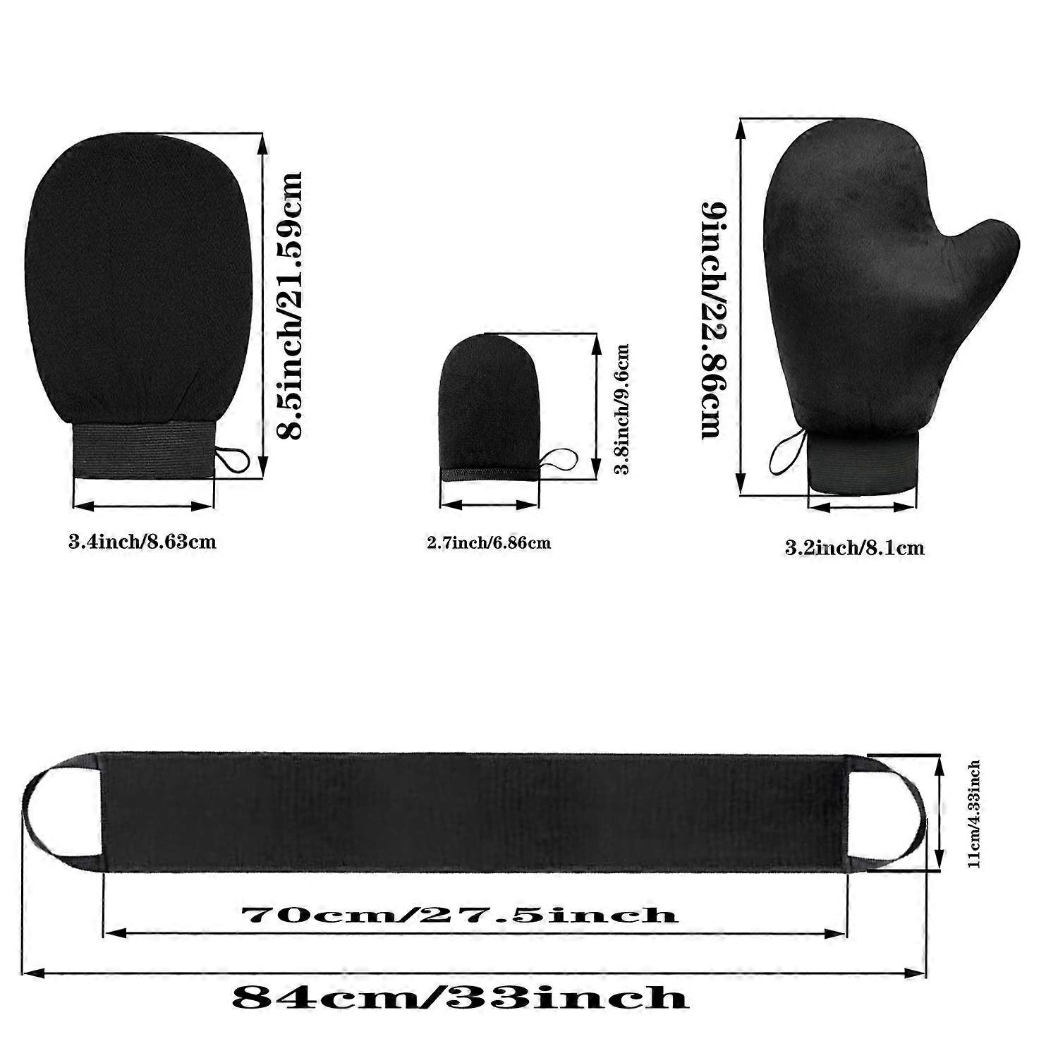4 in 1 Self Tanning Mitt Applicator Kit with 2 Size Self Tanning Mitt Applicator Tanning lotion applicator for back