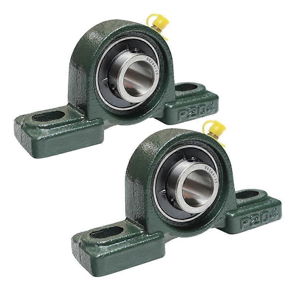Pack of 2 UCP20412 Ball Bearings for Plummer Block Mounting 3/4 Bore Solid Cast Iron Base SelfAligning Ref: 1946