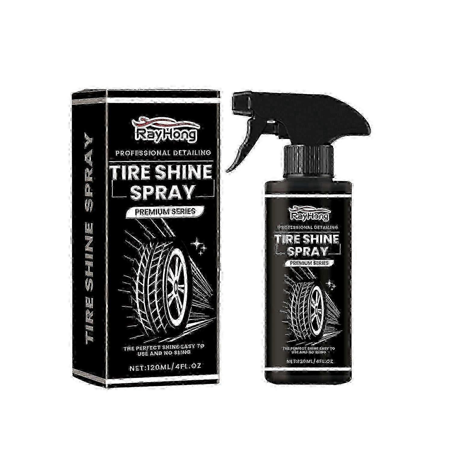 צמיג Rayhong מבריק ספריי גלגל מבריק צמיג תחזוקה ניקוי ליטוש ציפוי נוזלי agen