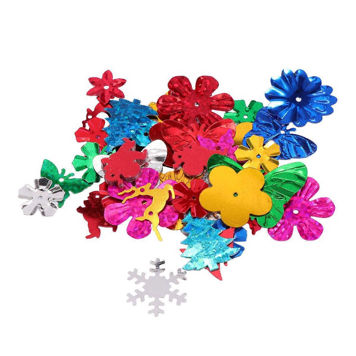 Crafting Glitter Multi-shaped Glitter Confetti For DIY Crafts Mixed Color 2x2x0.1cm Metal Decorative Sequins 1Pack