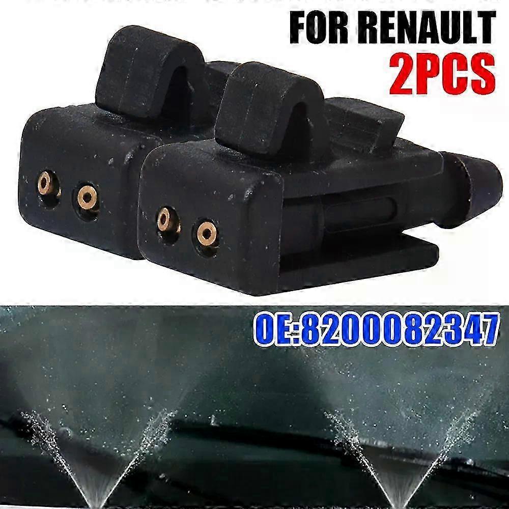 2Pcs Car Front Windshield Washer Spray Nozzle Jet 8200082347 Renault Megane 2 3 Mk2 mk3 Scenic 2 Laguna Fluence Car Accessories