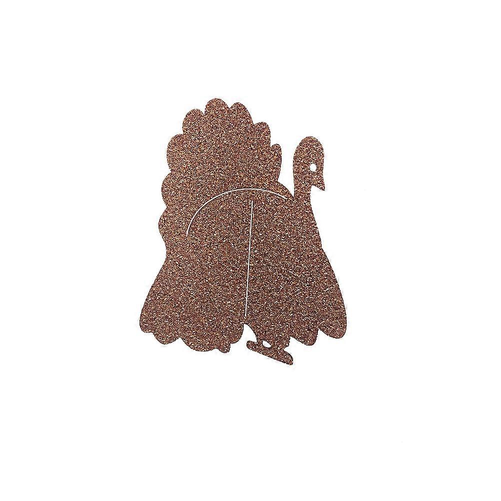 Turkey Cupcake Toppers Thanksgiving Cake Decorations Assorted Color 5Set