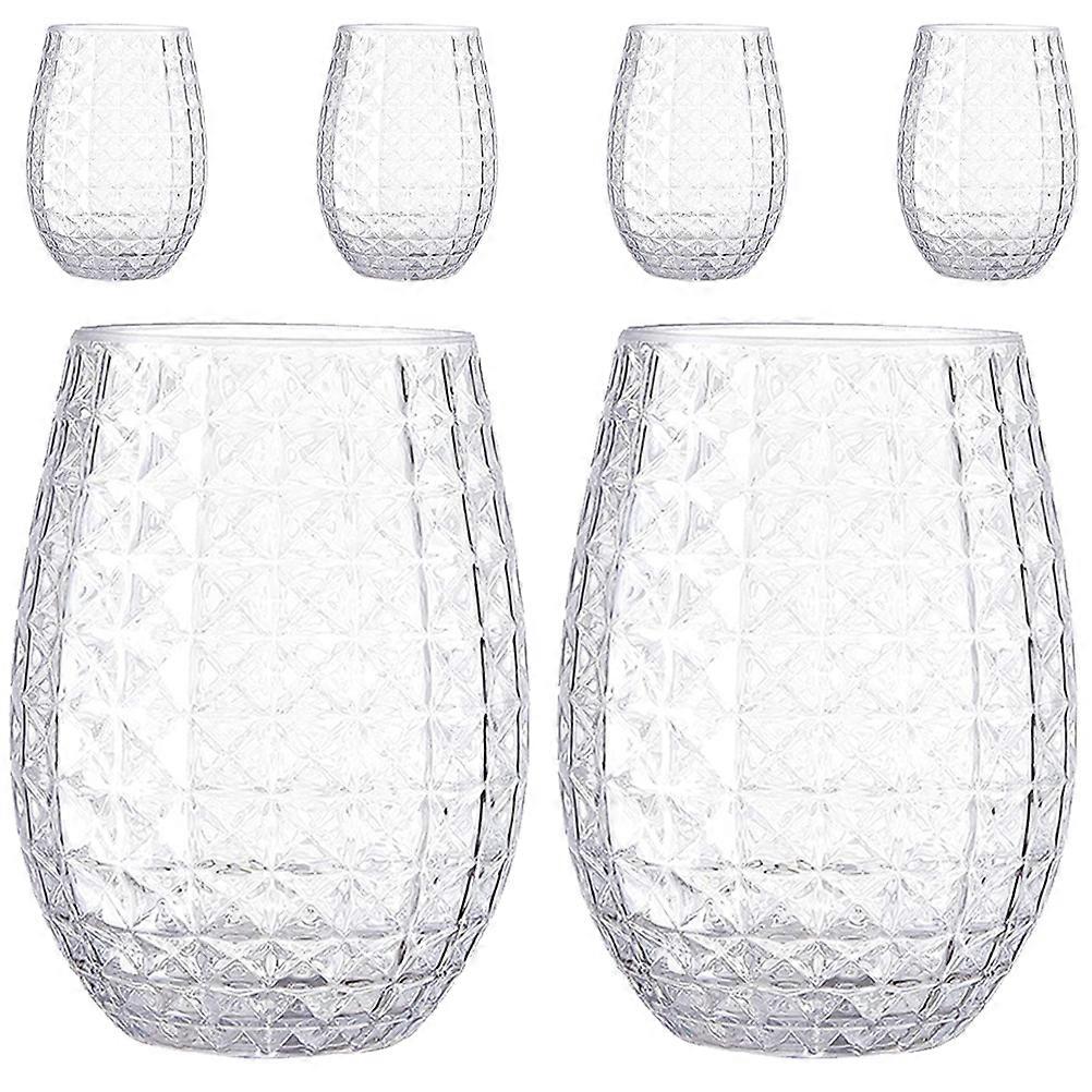Pineapple Shape Cup Whiskey Beer Mug And Shatterproof For Holidays 6Pcs