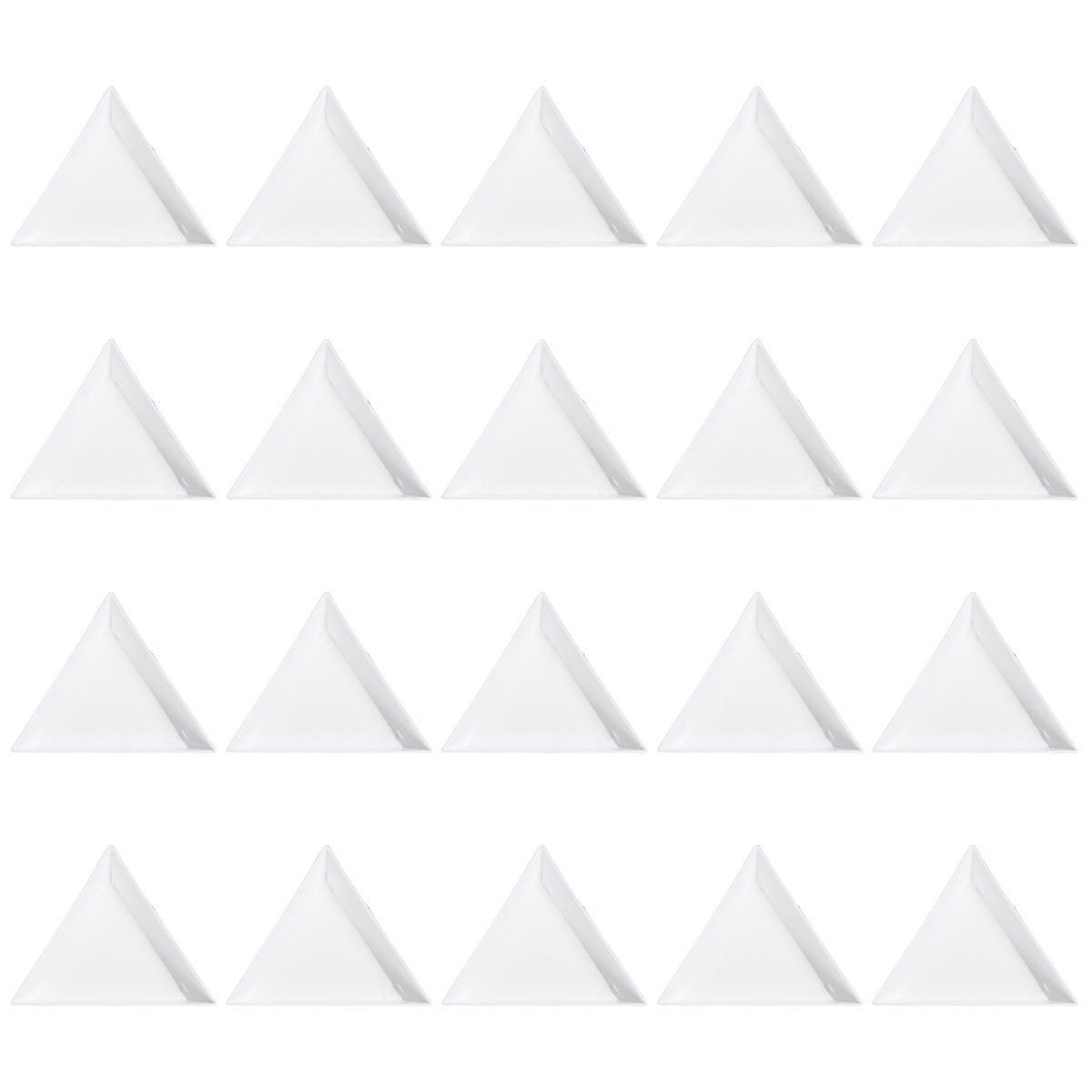 Triangle Trays For Crafting Triangular Jewelry Picking Plates Hobbyists DIY Projects .50X6.50X1.00CM Organizing Rhinestones 20Pcs